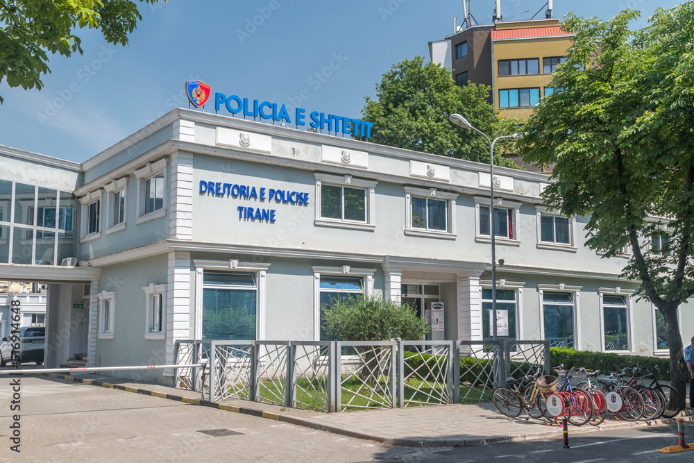 Tirana, Albania June 4, 2022 Albanian State police. foto de Stock