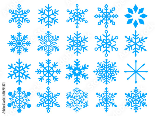 雪の結晶（水色）