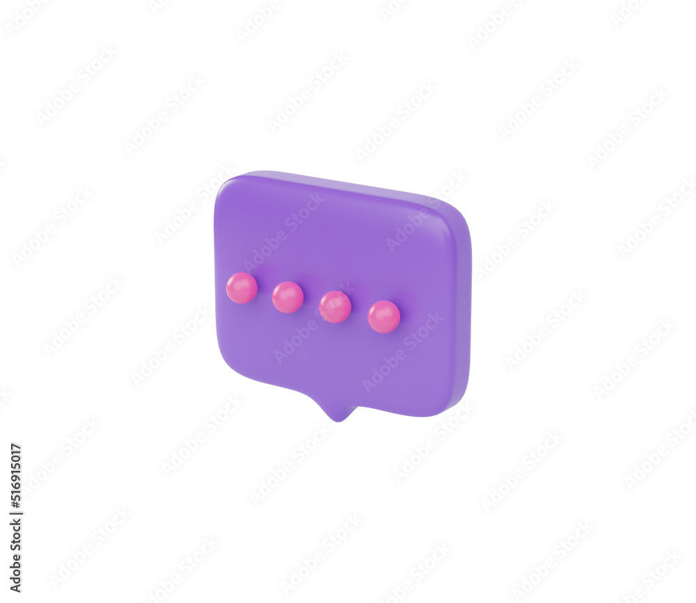 3D bubble speech icon . 3d render illustration 3D bubble speech icon . 3d render illustration