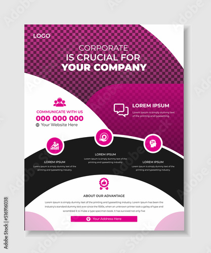 Corporate business flyer template design