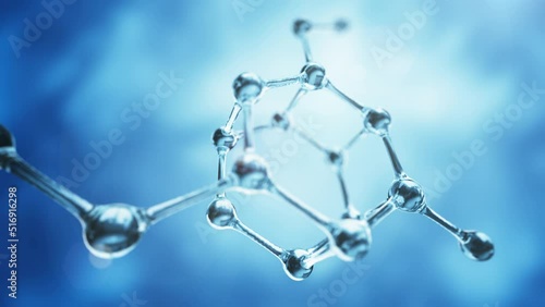 Science or medical background with molecule and atoms