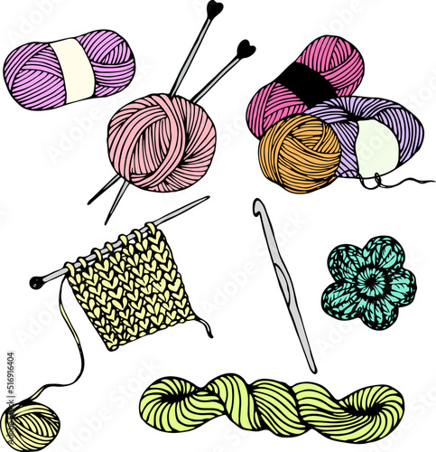 Line Drawing Knitting Crochet