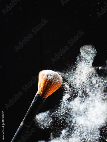cosmetic brush for applying makeup, powder