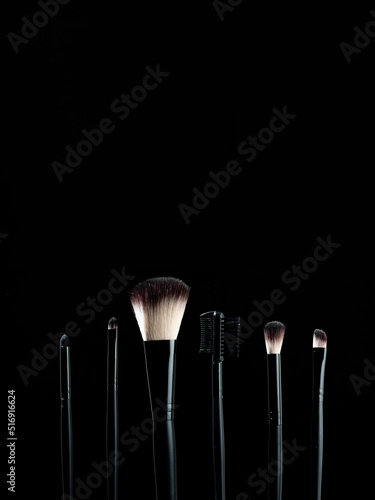 cosmetic brush for applying makeup, powder