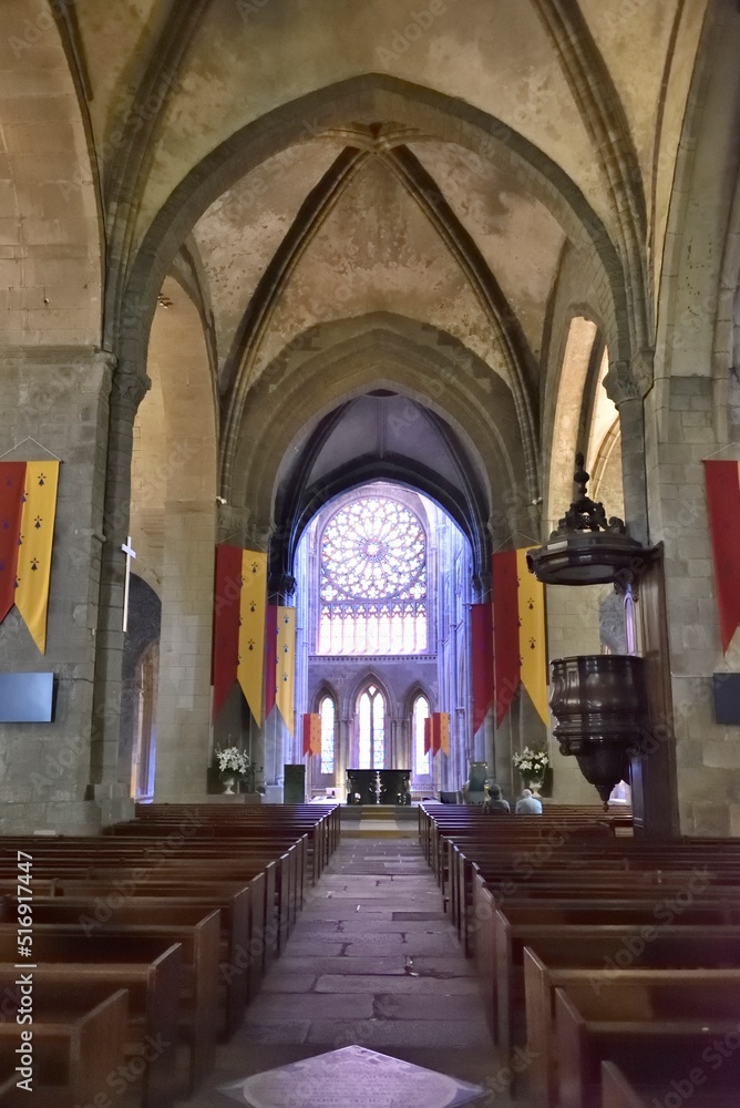 Intérieur de la cathédrale Saint-Vincent à Saint-Malo (Ille-et-Vilaine)
