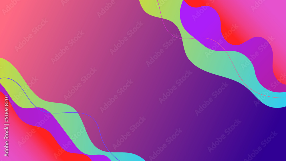 abstract colorful gradient wave line frame background illustration, perfect for wallpaper, backdrop, postcard, background for your design