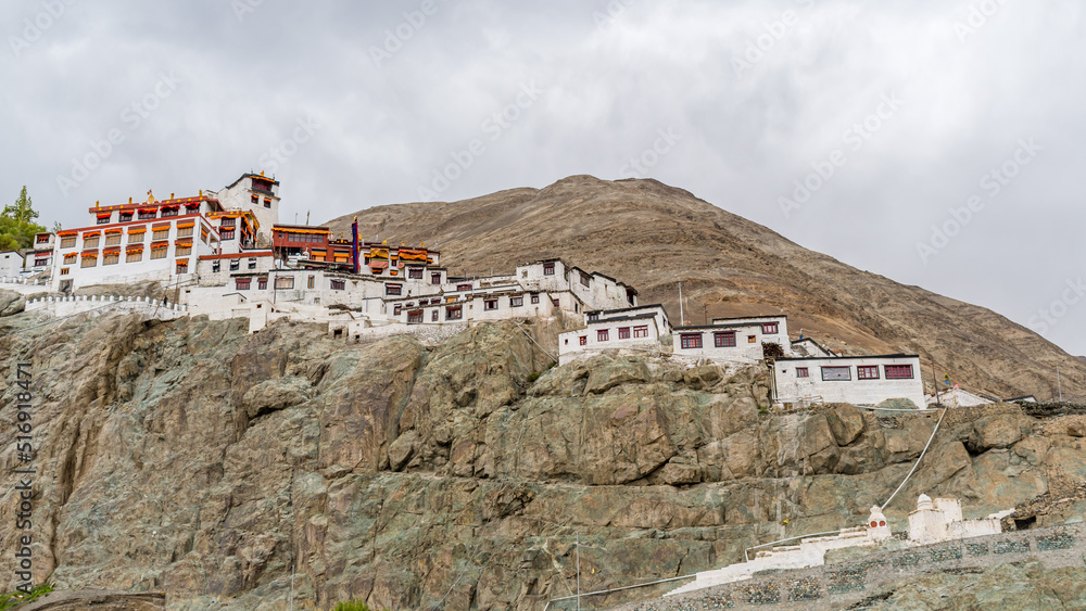 Diskit, Ladakh, India - Diskit Monastery also known as Deskit Gompa or Diskit Gompa is the oldest and largest Buddhist monastery in the Diskit Gompa