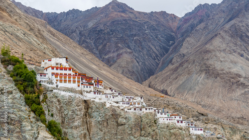 Diskit, Ladakh, India - Diskit Monastery also known as Deskit Gompa or Diskit Gompa is the oldest and largest Buddhist monastery in the Diskit Gompa photo