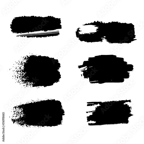 Set of Brush stroke  brush painted for Design Elements. grunge brush strokes. Abstract painted background templates. isolated on white background. vector illustration