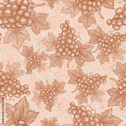 Creative seamless pattern with fruits: lemons, oranges, grapes and pomegranates. Oil paint effect. Bright summer print. Great design for any purposes 