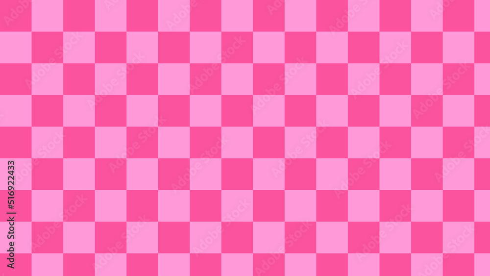 Fototapeta: cute pink checkers, checkerboard, gingham aesthetic checkered  background illustration, perfect... #516922433 '