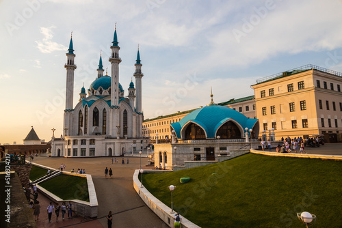 View of the Kazan Kremlin and mosque photo