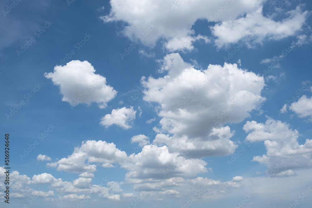 Fototapeta premium Blue sky and clouds . Natural background .