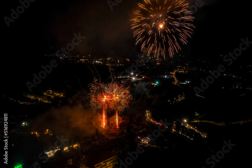 Fuochi d'artificio ripresi con il drone