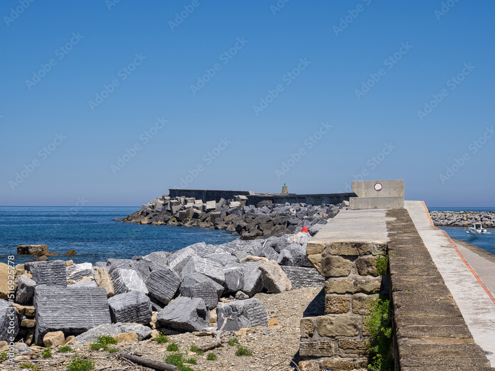 Zumaia jetty at summer
