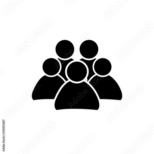 Group of people or group of users friends flat vector icon for apps and websites