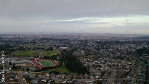 Drone over Residential Neighborhood