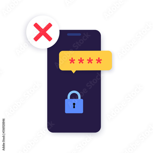 Wrong password concept