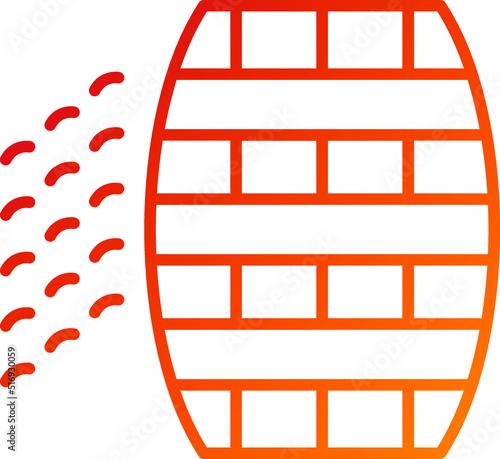 Barrel Leak Icon Style