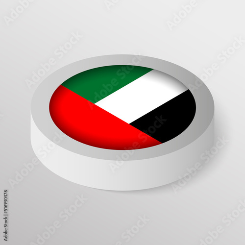 EPS10 Vector Patriotic shield with flag of UAE.