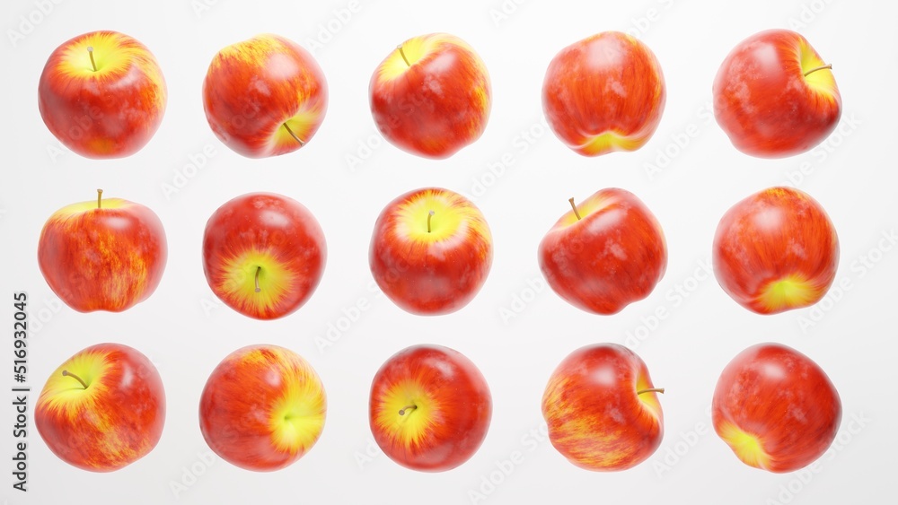 Red apples on a light background. Red apples on a light background.