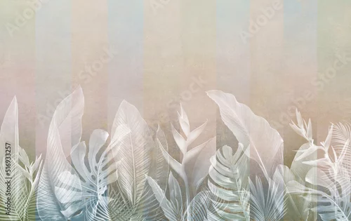 Obraz Tropikalne liście i rośliny