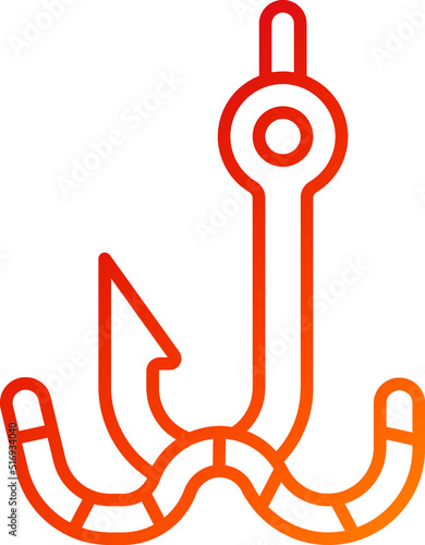 Bait Fishing Icon Style