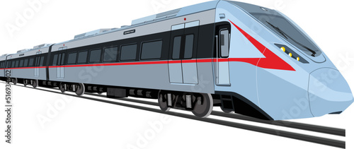 Illustration of modern stylish high speed train