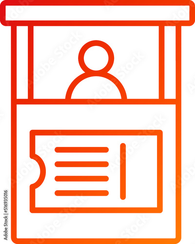Ticket Counter Icon Style