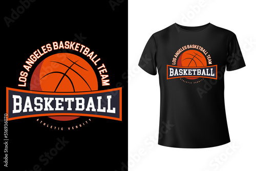Awesome Los Angeles Basketball club t-shirt  design template