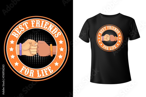 Best friend for life t-shirt design template