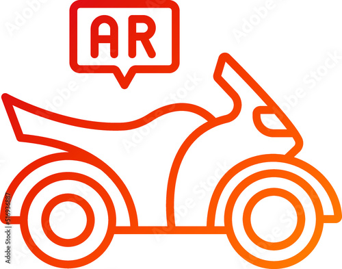 Ar Motorbike Riding Icon Style