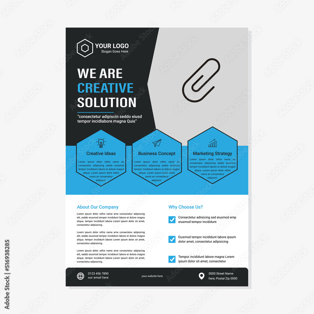 Obraz premium Corporate Business Event Real Estate Flyer and Brochure Design Template