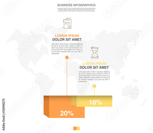 Vector creative infographic of columns bar chart with 2 options. Modern comparison business table isolated on transparent background. Design timeline with data slide template