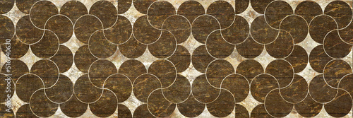 Wall Decor for interior home decoration, Ceramic Tile Design. it can be used for ceramic tile, wallpaper, linoleum, backdrop, coverpage, poster, textile, web page background -  Illustration