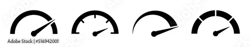 Speedometer set icon, vector illustration