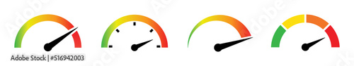 Speedometer set icon, vector illustration