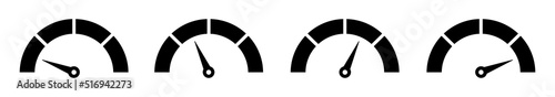 Speedometer set icon, vector illustration