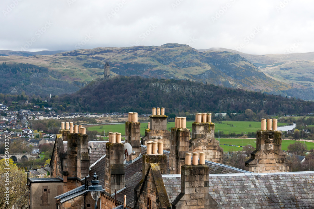 The Wallace Monument from Stirling Castle, Stirling, Scotland