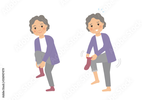 シニア靴下ふらつきロコモ健康