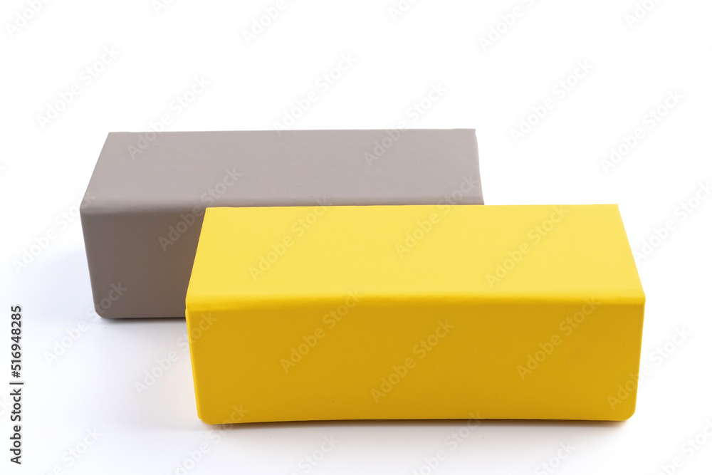 Yellow and grey box for decorate or keep something on white background. Yellow and grey box for decorate or keep something on white background.