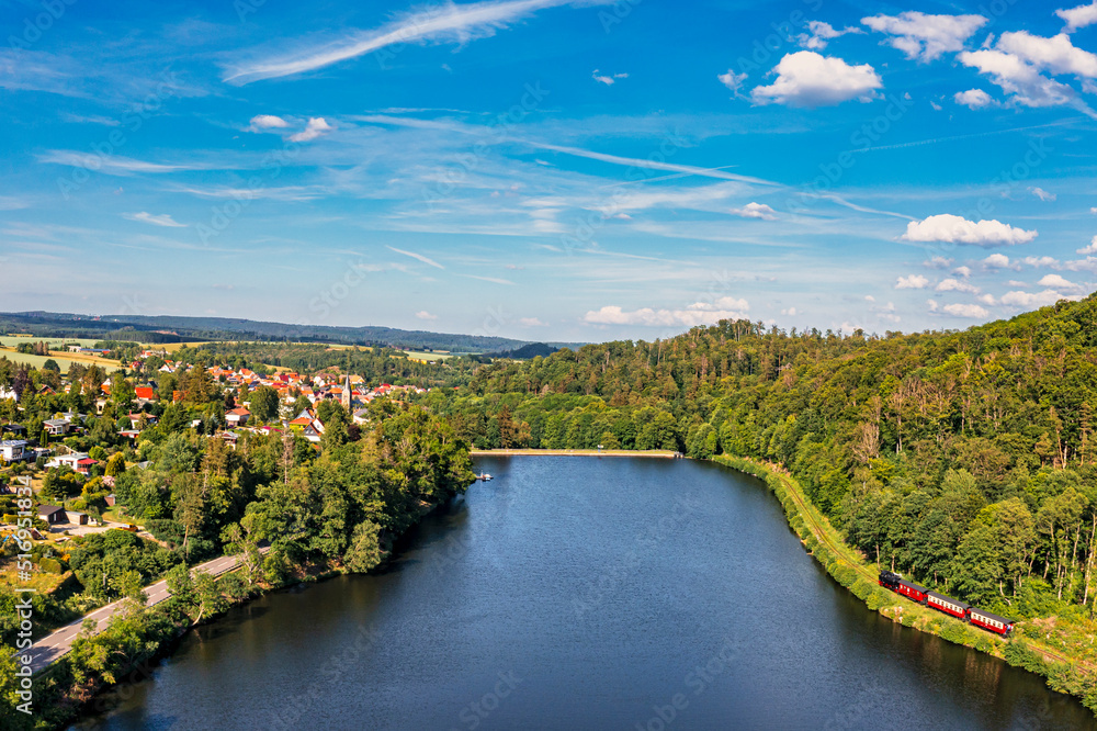 Blick über den Harz Güntersberge Selketal