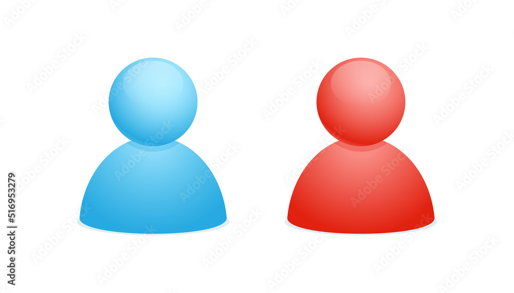 Profile photo placeholder icon design. Blue icon for avatar placeholder. User interface design. Vector illustration. Profile photo placeholder icon design. Blue icon for avatar placeholder. User interface design. Vector illustration.