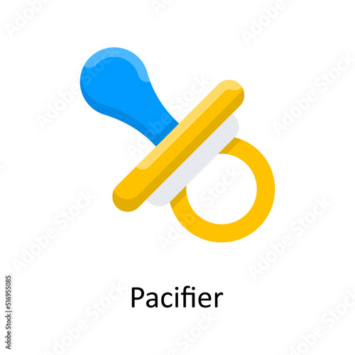Pacifier vector flat Icon Design illustration. Medical Symbol on White background EPS 10 File