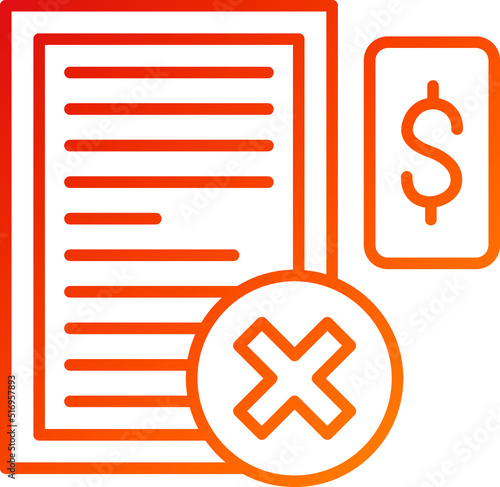 Early Termination Fee Icon Style