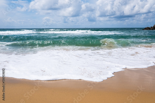 Konstfotografi Waves on the shore of the Atlantic Ocean in Quiberon, Brittany, France