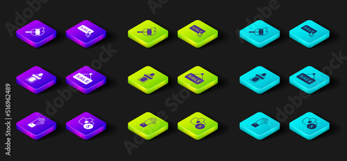 Set Hand holding auction, Auction jewelry sale, auctioneer sells, Price tag with Sale, and hammer icon. Vector