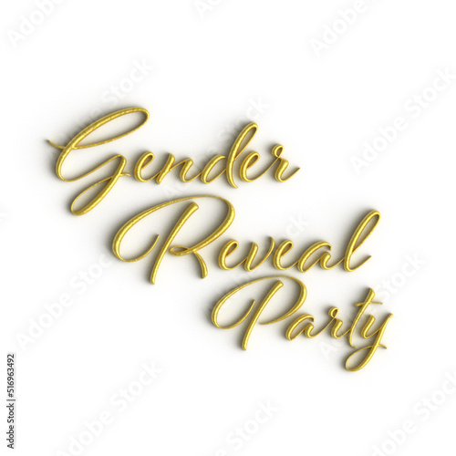 Gender reveal party. He or she postcard. Baby shower announcement banner 3d. Boy or girl, three-dimensional trending illustration.
