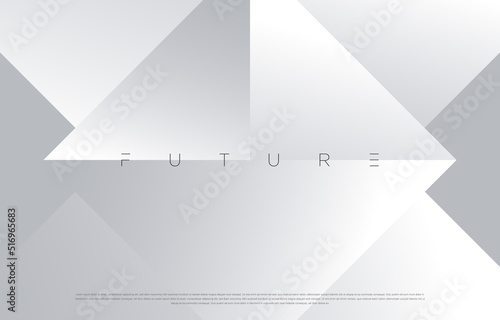Minimalist silver abstract background design. Futuristic exclusive graphic elements for advertising, greeting cards, website, poster, banner, key visual, book cover, brochure etc… Vector EPS