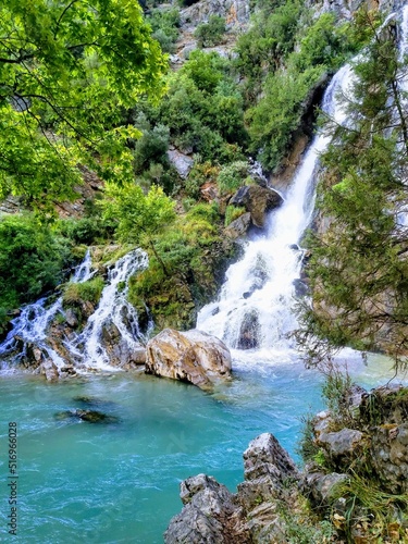 waterfall in the mountains